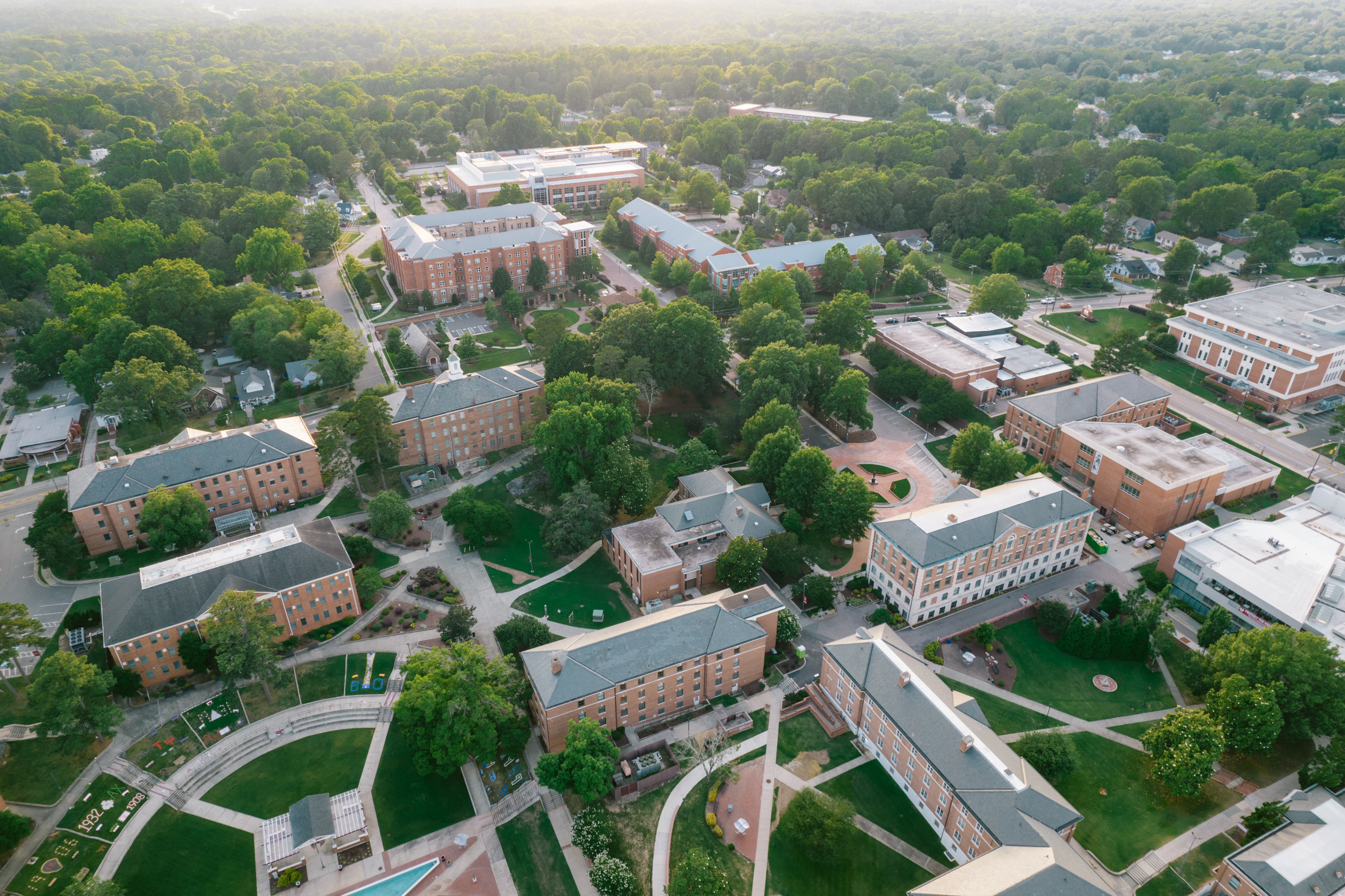Aerial view of Chapel Hill, North Carolina